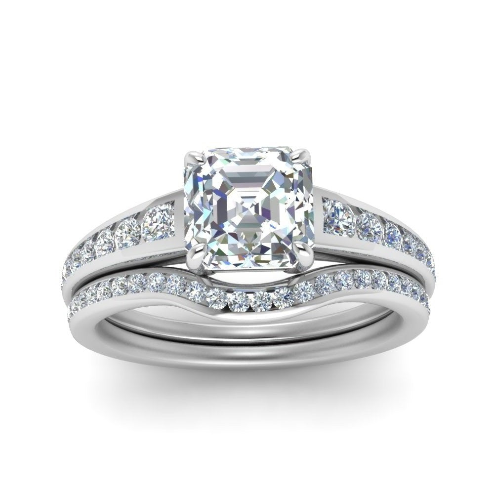 asscher-cut-graduated-channel-diamond-wedding-set-in-FD122866AS-NL-WG