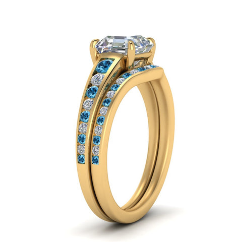 asscher-cut-graduated-channel-diamond-wedding-set-with-blue-topaz-in-FD122866ASGICBLTO-NL-YG