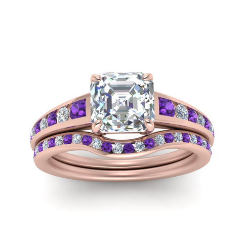 asscher-cut-graduated-channel-diamond-wedding-set-with-purple-topaz-in-FD122866ASGVITO-NL-RG