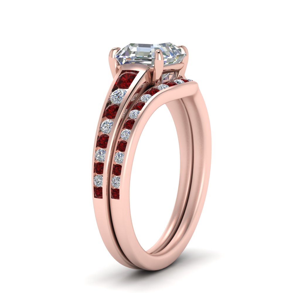 asscher-cut-graduated-channel-diamond-wedding-set-with-ruby-in-FD122866ASGRUDR-NL-RG