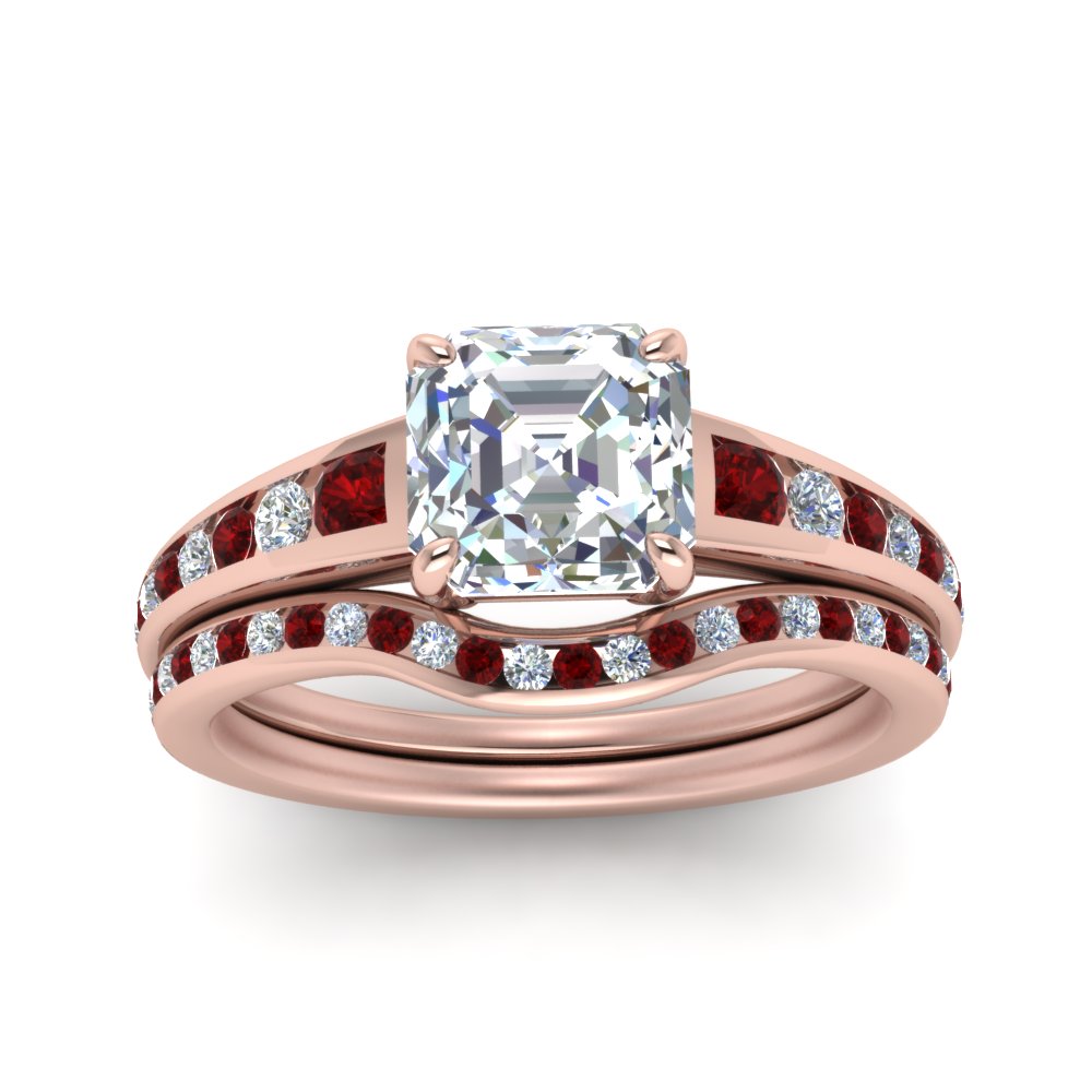 asscher-cut-graduated-channel-diamond-wedding-set-with-ruby-in-FD122866ASGRUDR-NL-RG