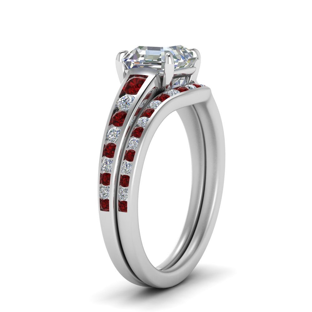 asscher-cut-graduated-channel-diamond-wedding-set-with-ruby-in-FD122866ASGRUDR-NL-WG