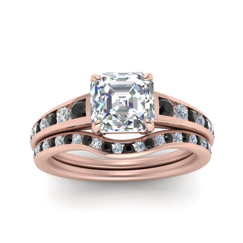 asscher-cut-graduated-channel-wedding-set-with-black-diamond-in-FD122866ASGBLACK-NL-RG