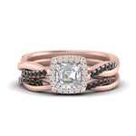 Load image into Gallery viewer, asscher-cut-halo-black-diamond-infinity-bridal-set-in-rose-gold-FD9212ASGBLACK-NL-RG-B2.jpg
