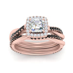 Load image into Gallery viewer, asscher-cut-halo-black-diamond-infinity-bridal-set-in-rose-gold-FD9212ASGBLACK-NL-RG-B2.jpg