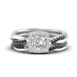 Load image into Gallery viewer, asscher-cut-halo-black-diamond-infinity-bridal-set-in-white-gold-FD9212ASGBLACK-NL-WG-B2.jpg