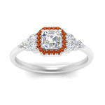Load image into Gallery viewer, asscher-cut-halo-cluster-accent-orange-sapphire-engagement-ring-in-white-gold-FD10512ASRGSAORANGLE5-NL-WG.jpg?v=1770117207