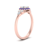 Load image into Gallery viewer, asscher-cut-halo-cluster-accent-sapphire-engagement-ring-in-rose-gold-FD10512ASRGSABLANGLE2-NL-RG.jpg?v=1770117207