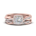Load image into Gallery viewer, asscher-cut-halo-diamond-infinity-bridal-set-in-rose-gold-FD9212AS-NL-RG-B2.jpg
