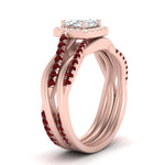 Load image into Gallery viewer, asscher-cut-halo-ruby-infinity-bridal-set-in-rose-gold-FD9212ASGRUDR-NL-RG-B2.jpg

