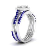 Load image into Gallery viewer, asscher-cut-halo-sapphire-infinity-bridal-set-in-white-gold-FD9212ASGSABL-NL-WG-B2.jpg