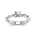 Load image into Gallery viewer, asscher-cut-infinity-twist-diamond-engagement-ring-in-white-gold-FD8253ASRHAND-NL-WG
