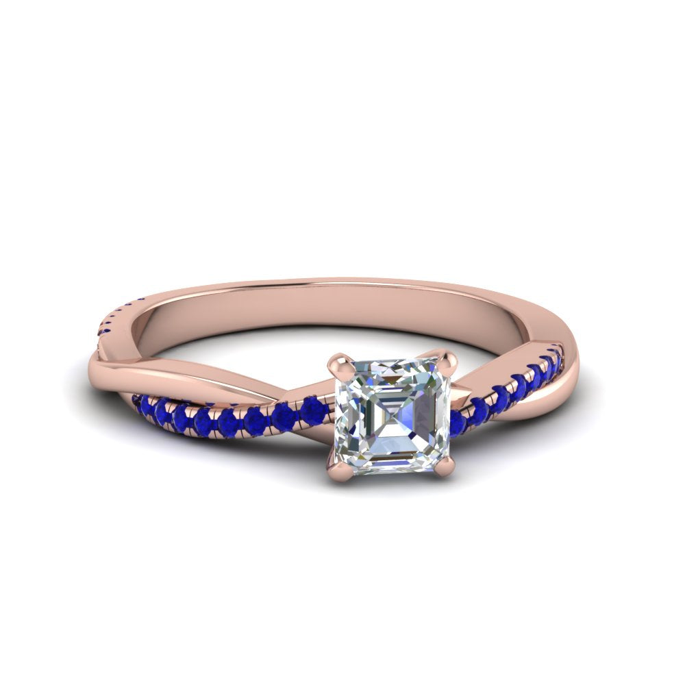 asscher-cut-infinity-twist-diamond-engagement-ring-with-blue-sapphire-in-14K-rose-gold-FD8253ASRGSABL-NL-RG