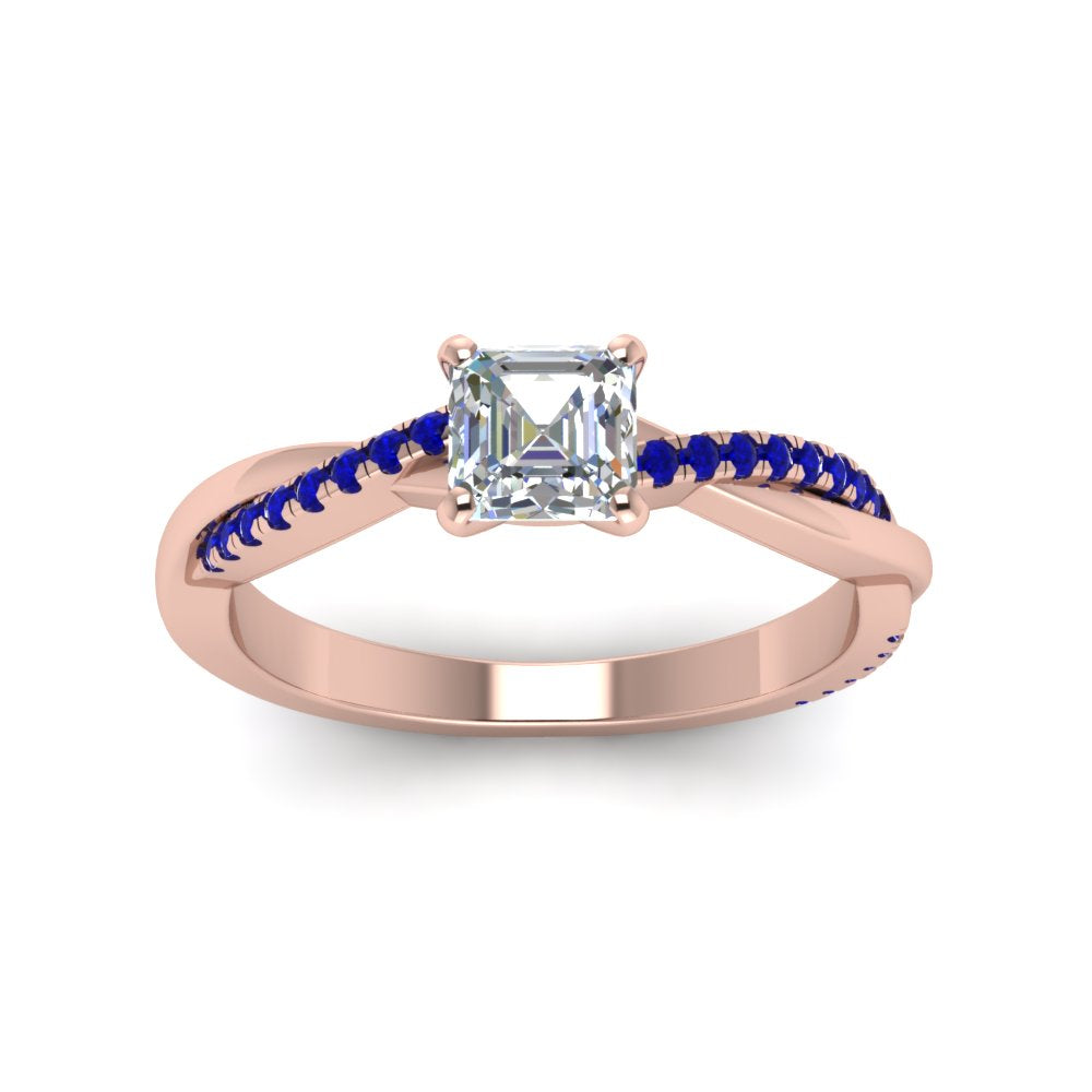 asscher-cut-infinity-twist-diamond-engagement-ring-with-blue-sapphire-in-14K-rose-gold-FD8253ASRGSABL-NL-RG