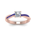 Thumbnail 5 - asscher-cut-infinity-twist-diamond-engagement-ring-with-blue-sapphire-in-14K-rose-gold-FD8253ASRGSABL-NL-RG