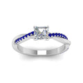 Thumbnail 32 - asscher-cut-infinity-twist-diamond-engagement-ring-with-blue-sapphire-in-14K-white-gold-FD8253ASRGSABL-NL-WG