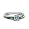 Thumbnail 40 - asscher-cut-infinity-twist-diamond-engagement-ring-with-emerald-in-14K-white-gold-FD8253ASRGEMGR-NL-WG