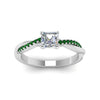 Load image into Gallery viewer, asscher-cut-infinity-twist-diamond-engagement-ring-with-emerald-in-14K-white-gold-FD8253ASRGEMGR-NL-WG