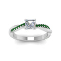 Thumbnail 41 - asscher-cut-infinity-twist-diamond-engagement-ring-with-emerald-in-14K-white-gold-FD8253ASRGEMGR-NL-WG
