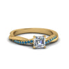 Load image into Gallery viewer, asscher-cut-infinity-twist-diamond-engagement-ring-with-ice-blue-topaz-in-14K-yellow-gold-FD8253ASRGICBLTO-NL-YG