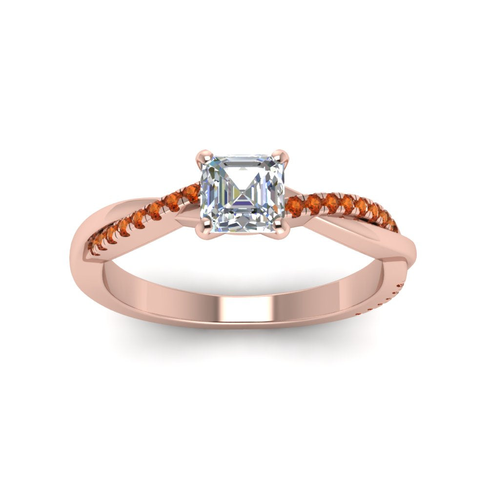 asscher-cut-infinity-twist-diamond-engagement-ring-with-orange-sapphire-in-14K-rose-gold-FD8253ASRGSAOR-NL-RG