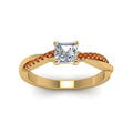 Thumbnail 65 - asscher-cut-infinity-twist-diamond-engagement-ring-with-orange-sapphire-in-14K-yellow-gold-FD8253ASRGSAOR-NL-YG