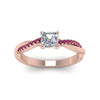 Load image into Gallery viewer, asscher-cut-infinity-twist-diamond-engagement-ring-with-pink-sapphire-in-14K-rose-gold-FD8253ASRGSADRPI-NL-RG