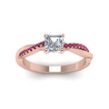 Thumbnail 8 - asscher-cut-infinity-twist-diamond-engagement-ring-with-pink-sapphire-in-14K-rose-gold-FD8253ASRGSADRPI-NL-RG
