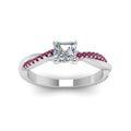 Thumbnail 35 - asscher-cut-infinity-twist-diamond-engagement-ring-with-pink-sapphire-in-14K-white-gold-FD8253ASRGSADRPI-NL-WG