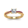 Load image into Gallery viewer, asscher-cut-infinity-twist-diamond-engagement-ring-with-pink-sapphire-in-14K-yellow-gold-FD8253ASRGSADRPI-NL-YG