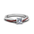 Thumbnail 43 - asscher-cut-infinity-twist-diamond-engagement-ring-with-ruby-in-14K-white-gold-FD8253ASRGRUDR-NL-WG