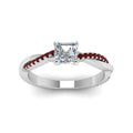 Thumbnail 44 - asscher-cut-infinity-twist-diamond-engagement-ring-with-ruby-in-14K-white-gold-FD8253ASRGRUDR-NL-WG