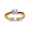 Load image into Gallery viewer, asscher-cut-infinity-twist-diamond-engagement-ring-with-ruby-in-14K-yellow-gold-FD8253ASRGRUDR-NL-YG