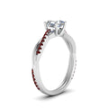 Thumbnail 45 - asscher-cut-infinity-twist-diamond-engagement-ring-with-ruby-in-14K-white-gold-FD8253ASRGRUDR-NL-WG