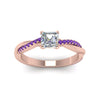 Load image into Gallery viewer, asscher-cut-infinity-twist-diamond-engagement-ring-with-violac-topaz-in-14K-rose-gold-FD8253ASRGVITO-NL-RG