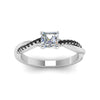 Load image into Gallery viewer, asscher-cut-infinity-twist-engagement-ring-with-black-diamond-in-14K-white-gold-FD8253ASRGBLACK-NL-WG