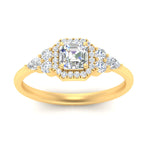 Load image into Gallery viewer, asscher-cut-lab-diamond-ring-with-cluster-halo-in-yellow-gold-FD10512ASRANGLE5-NL-YG.jpg?v=1770117207