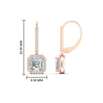 Load image into Gallery viewer, asscher-cut-lever-back-2-carat-diamond-drop-earrings-in-rose-gold-FDEAR11235AS-2.00-CT-NL-RG-HW
