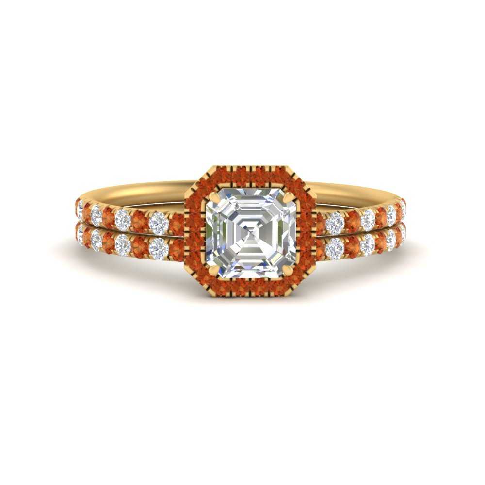 asscher-cut-orange-sapphire-halo-wedding-ring-set-in-yellow-gold-FD8523ASGSAOR-NL-YG