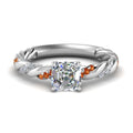 Thumbnail 39 - Twisted Vine Asscher Diamond Ring