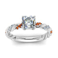 Thumbnail 40 - Twisted Vine Asscher Diamond Ring