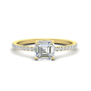 Pave Underhalo engagement ring