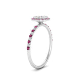 Load image into Gallery viewer, asscher-cut-pink-sapphire-halo-petite-engagement-ring-in-white-gold-FD8523ASRGSADRPIANGLE3-NL-WG
