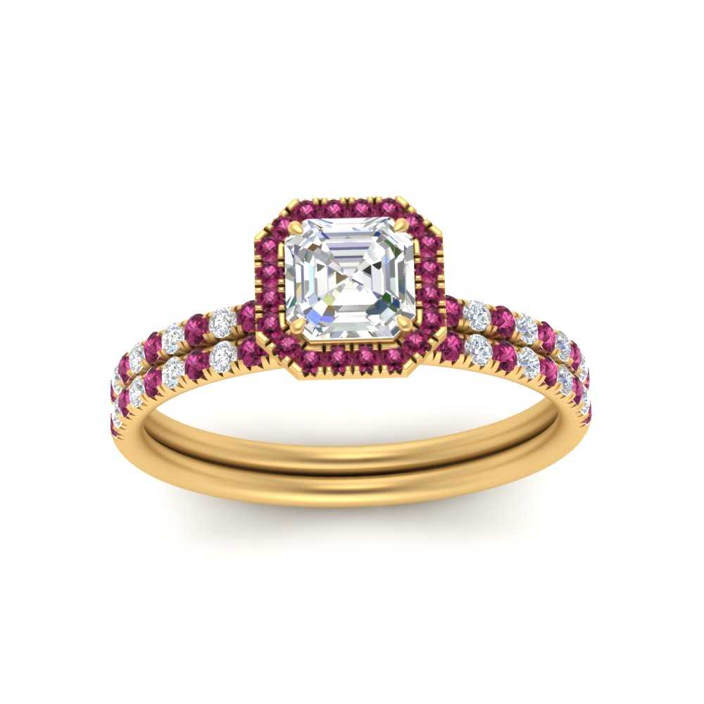 asscher-cut-pink-sapphire-halo-wedding-ring-set-in-yellow-gold-FD8523ASGSADRPI-NL-YG
