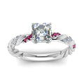 Thumbnail 37 - Twisted Vine Asscher Diamond Ring