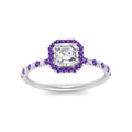 Thumbnail 71 - asscher-cut-purple-topaz-halo-petite-engagement-ring-in-white-gold-FD8523ASRGVITOANGLE3-NL-WG
