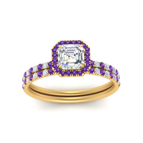 asscher-cut-purple-topaz-halo-wedding-ring-set-in-yellow-gold-FD8523ASGVITO-NL-YG