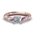 Thumbnail 25 - Twisted Vine Asscher Diamond Ring
