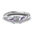 Thumbnail 54 - Twisted Vine Asscher Diamond Ring