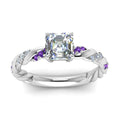 Thumbnail 55 - Twisted Vine Asscher Diamond Ring